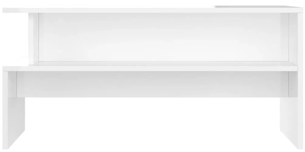 Mesa de centro 90x55x42,5 cm derivados madeira branco brilhante