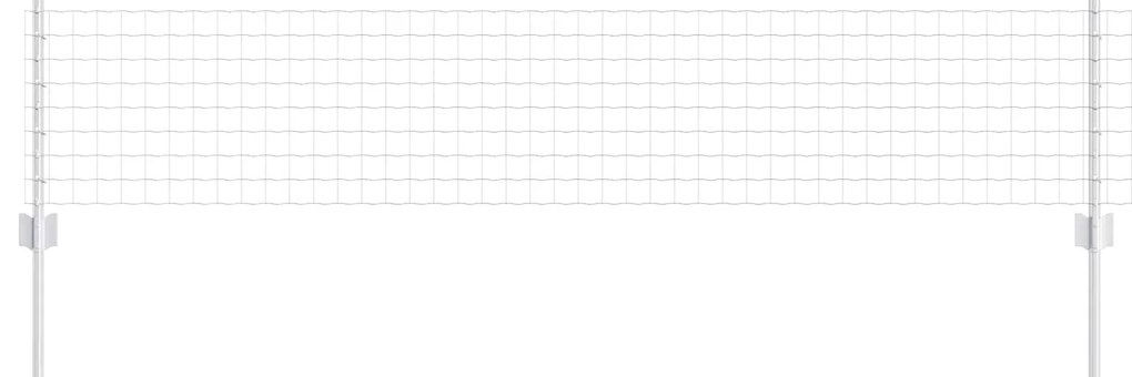 vidaXL Cerca e Poste Prateado 0,4 x 10 m Aço