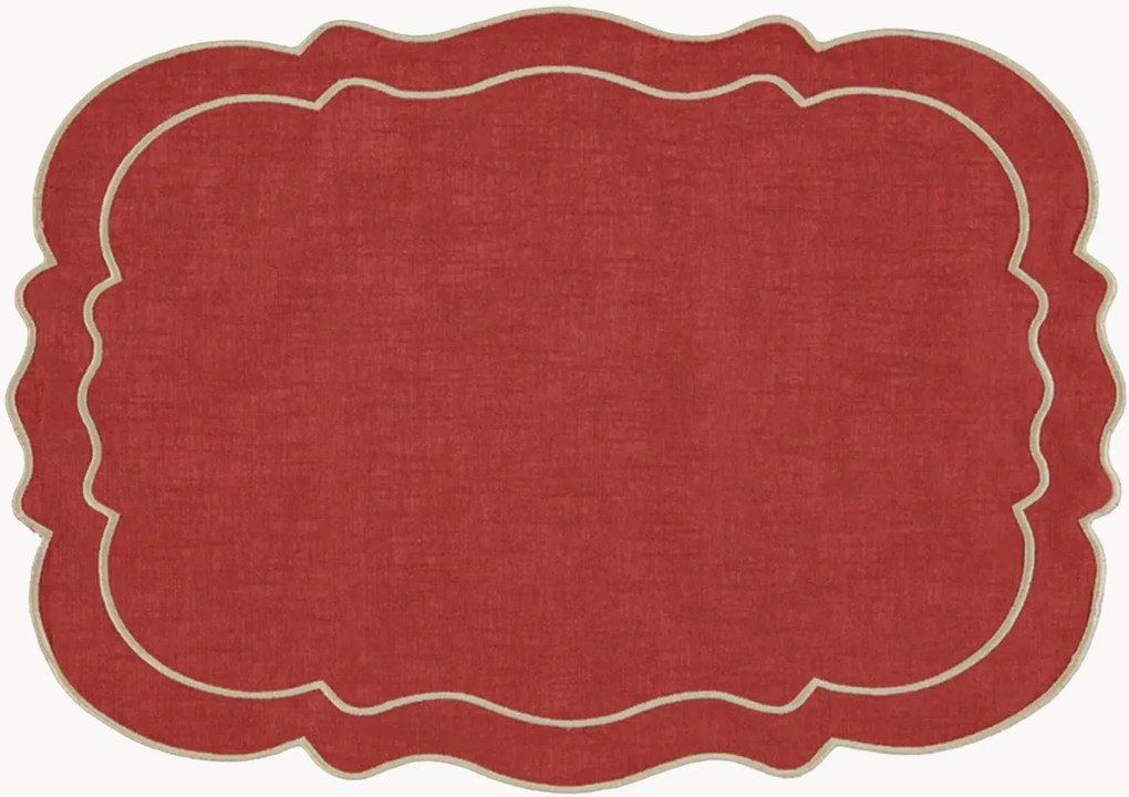 Individual de mesa com bordado Clou