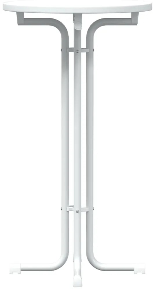 Mesa de jantar Ø60x110 cm derivados de madeira e aço branco