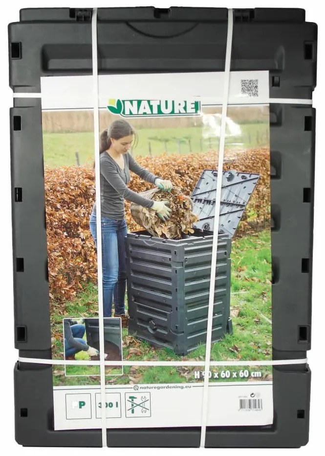 Caixote de compostagem 300 L preto