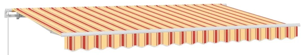Toldo Retrátil Multicolorido e Amarelo e Laranja e Branco