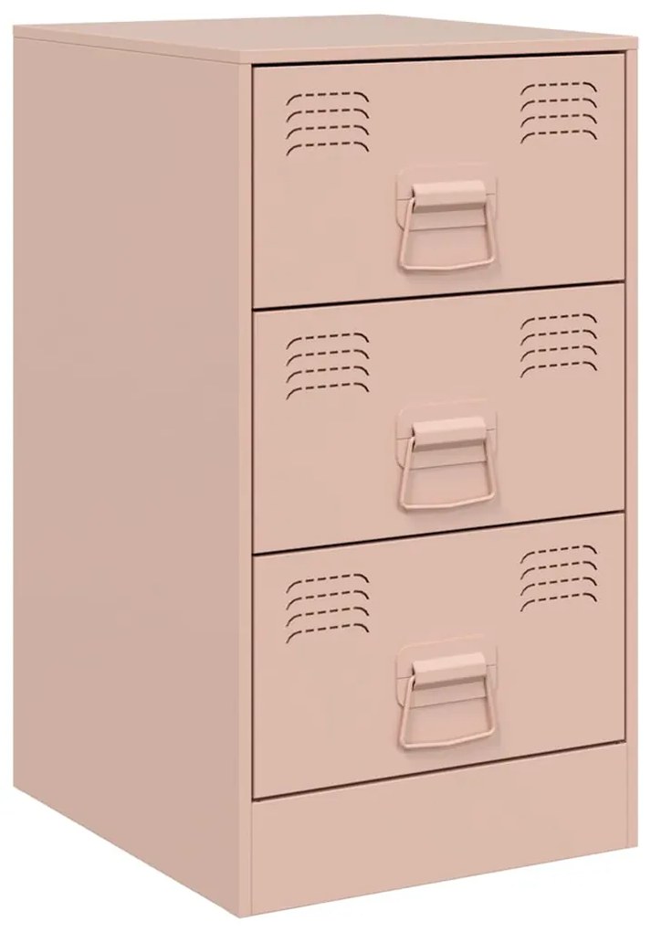 Mesa de cabeceira 34,5x39x62 cm aço rosa