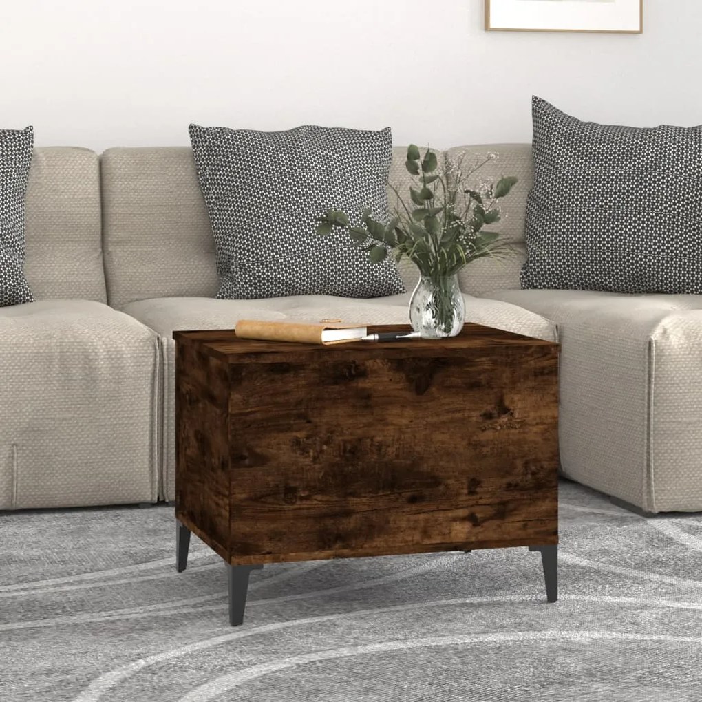 Mesa de centro 60x44,5x45 cm derivados madeira carvalho fumado