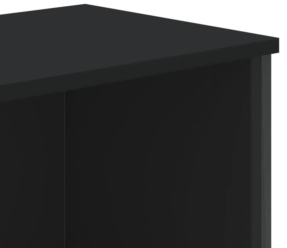 Estante 80x31x169 cm derivados de madeira preto