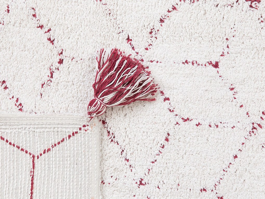 Tapete de algodão branco 80 x 150 cm SAKARYA Beliani