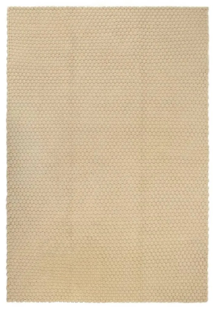 Tapete retangular natural 120x180 cm algodão