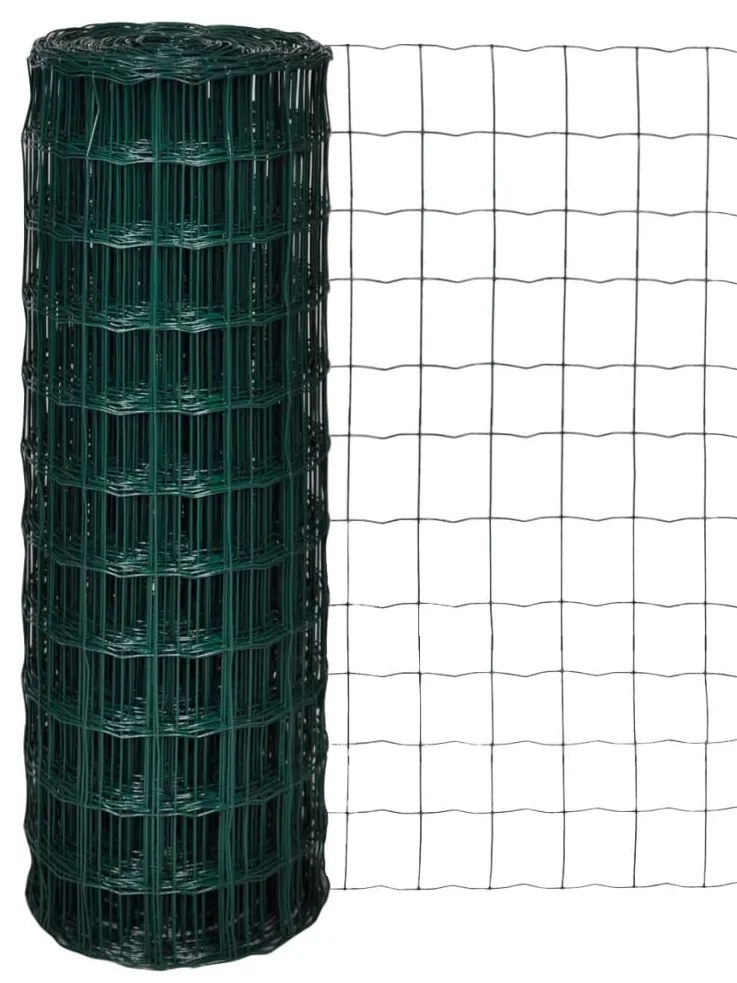 vidaXL Cerca 10x1,7 m aço verde