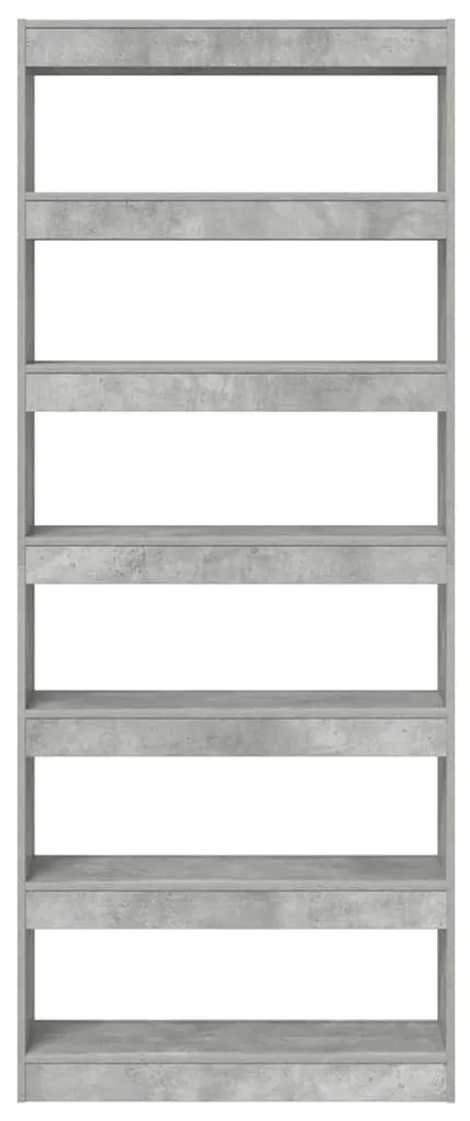 Armário/Divisor de Ambiente Cinza Betão 80x30x198 cm