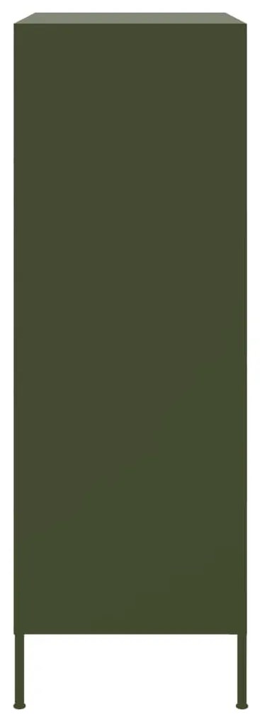 Aparador alto 68x39x113 cm aço verde azeitona