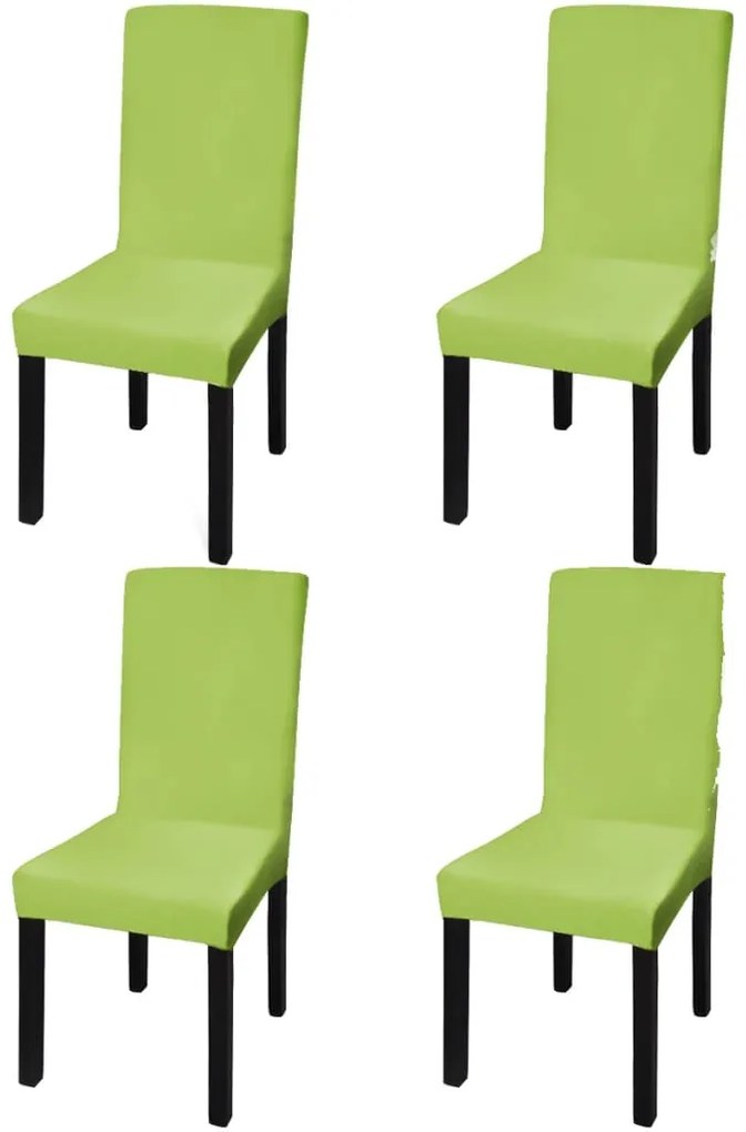 vidaXL Capa extensível para cadeiras 4 pcs verde