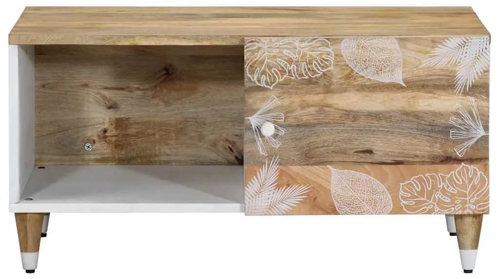 Mesa de centro 80x50x40 cm madeira de mangueira maciça