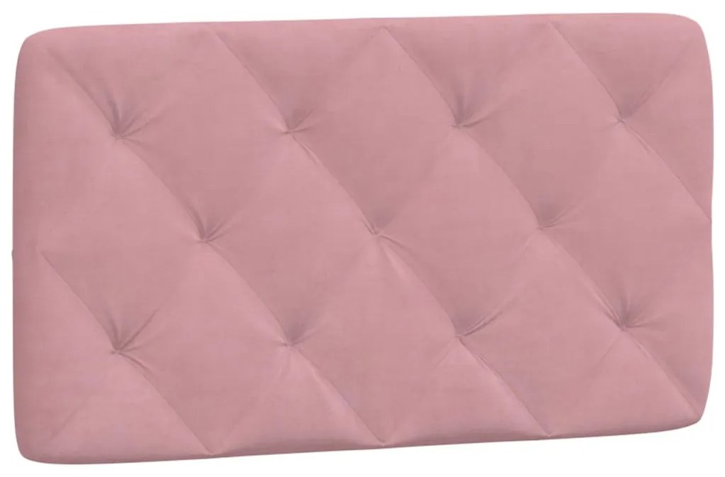 Estrutura de cama c/ luzes LED 90x200 cm veludo rosa