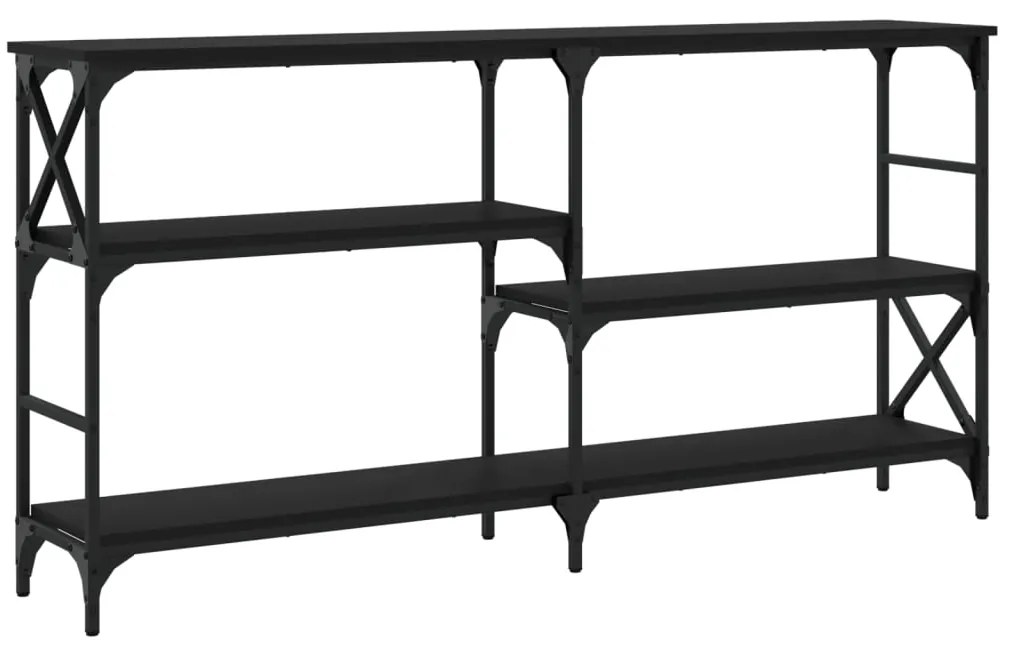 Mesa consola 150x29x76,5 cm derivados de madeira preto