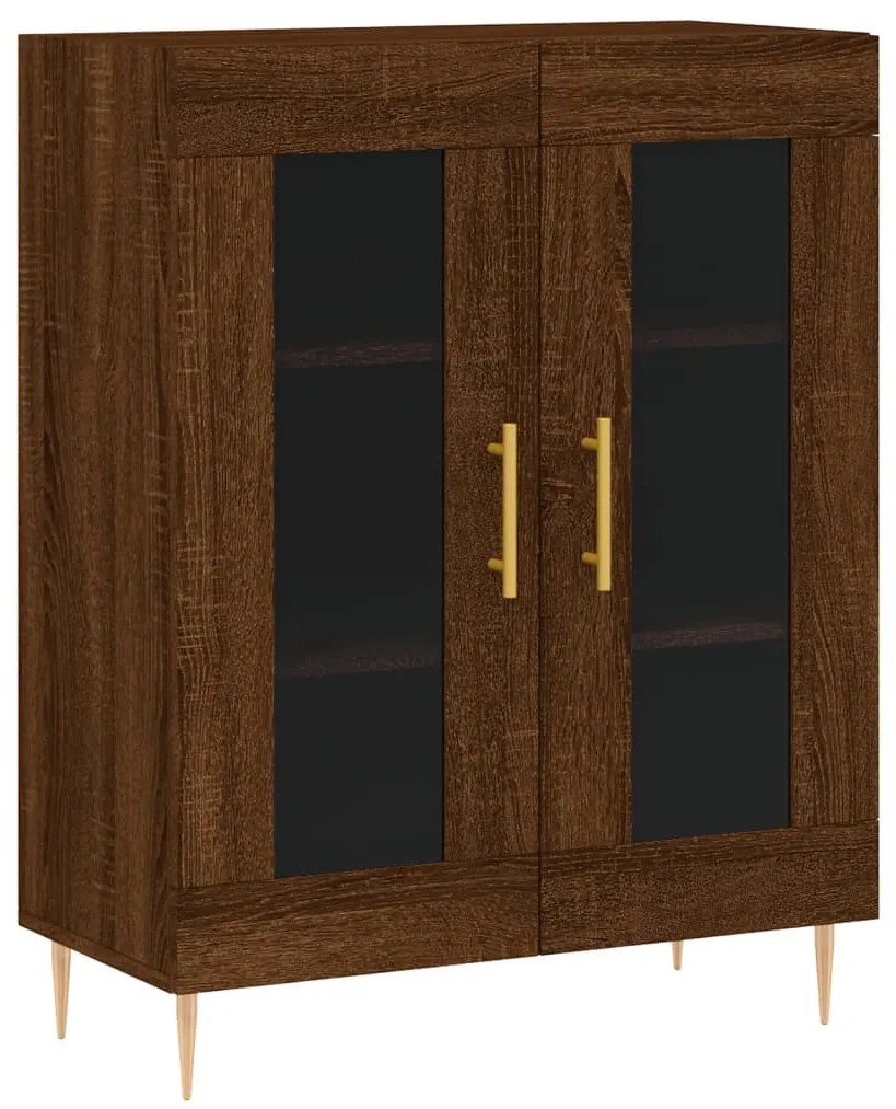 Armário alto 69,5x34x180cm madeira processada carvalho castanho