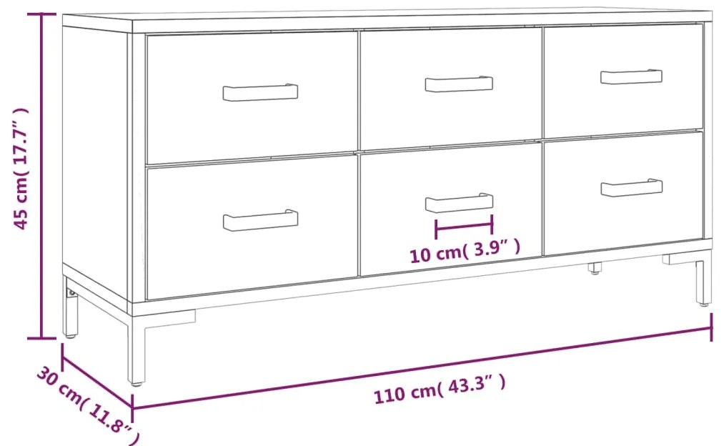 Armário de arrumação 110x30x45 cm pinho maciço preto