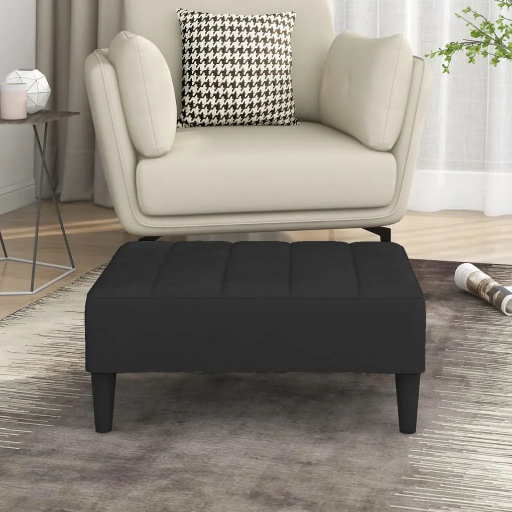 vidaXL Apoio de pés 78x56x32 cm veludo preto