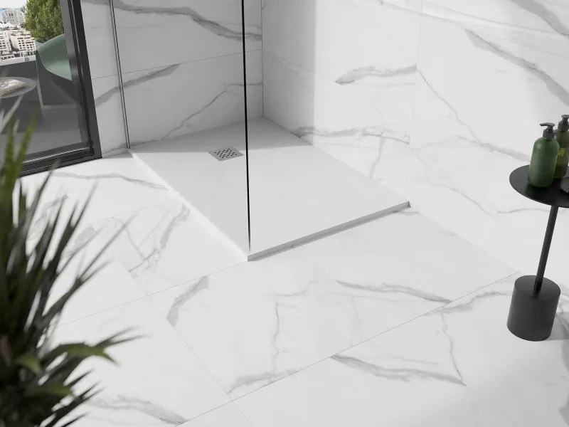 Mexen Stone+ base de duche retangular em compósito 90 x 80 cm, branco - 44108090