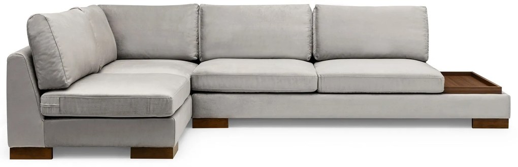 Sofá de Canto Tulip - Cinza Claro - 193 cm x 313 cm x 97 cm x 80 cm