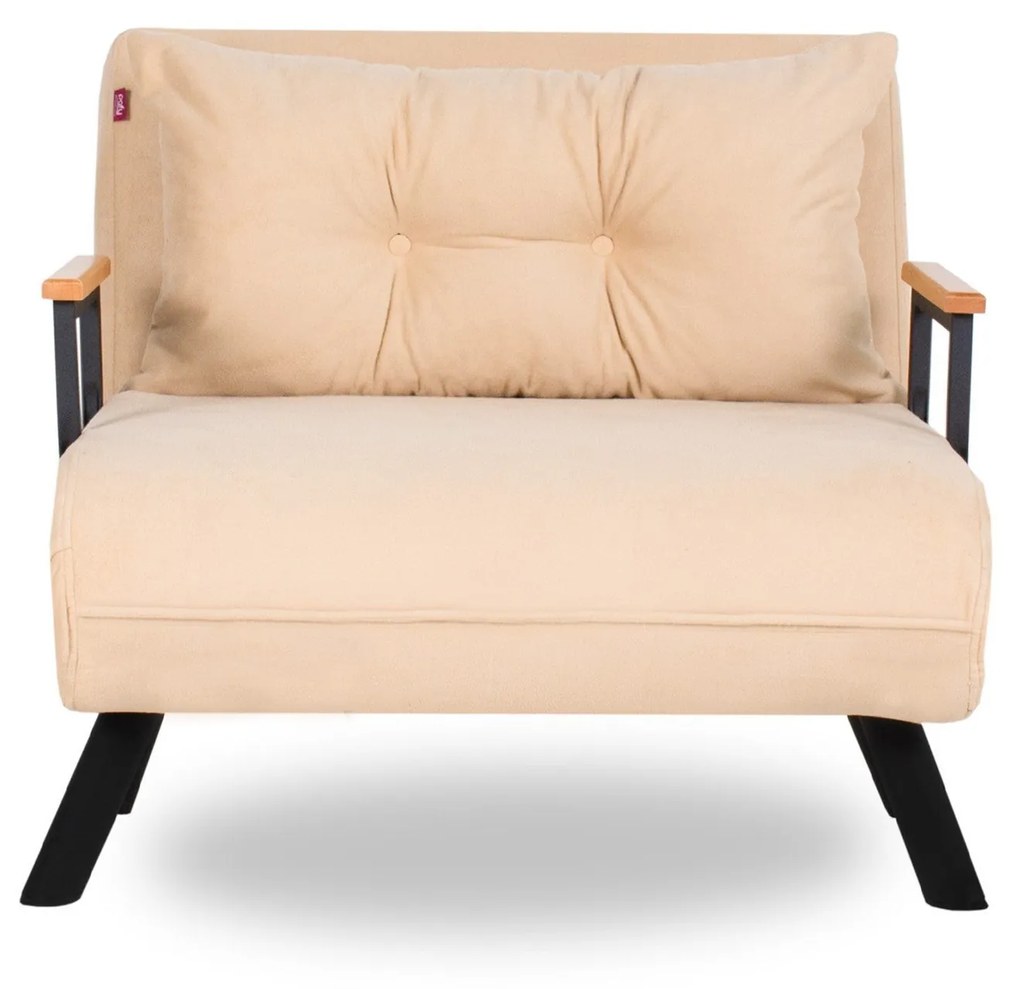 Sofá-Cama de 1 Lugar Sando – Creme – 175 cm x 60 cm