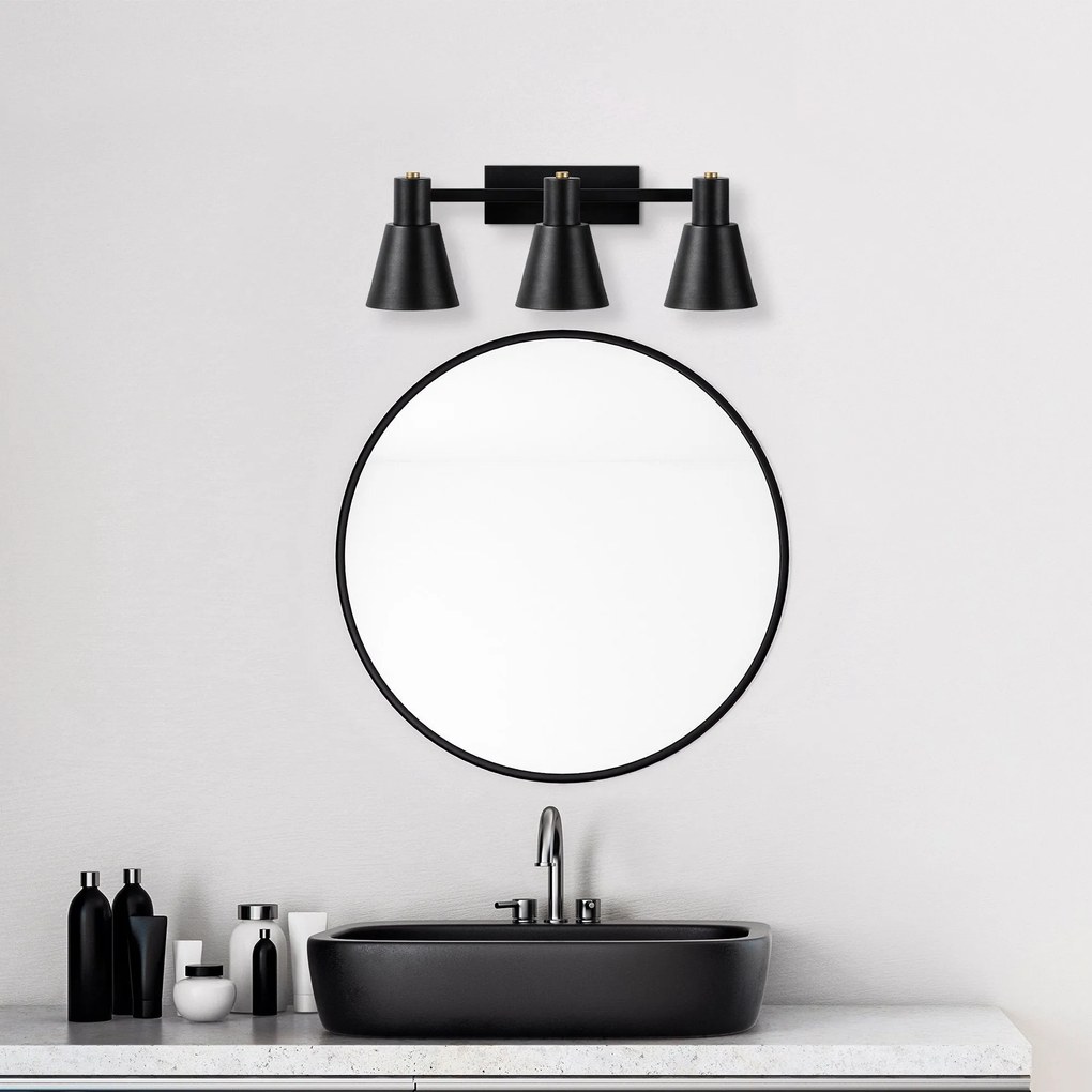 Aplique de Parede Funnel – Preto Antigo – 60 x 21 x 21 cm