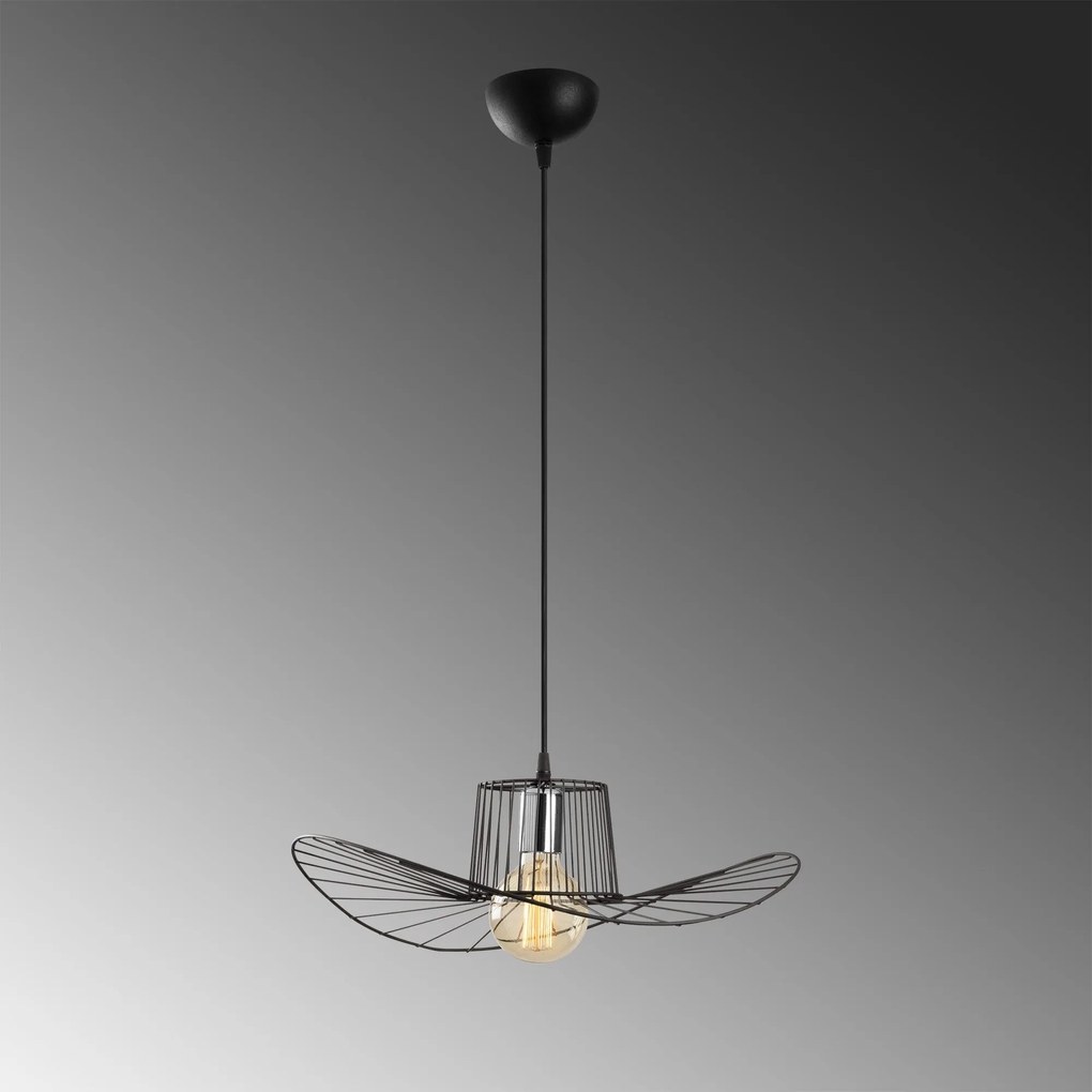Candeeiro Tel – Preto – Diâmetro 49 cm, Altura 110 cm