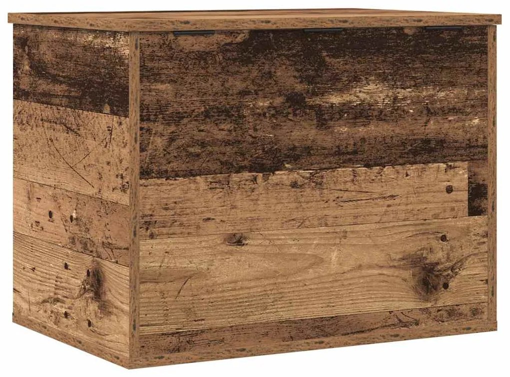 Baú de Armazenamento vidaXL com Tampa Madeira Velha 60x42x46 cm Madeir