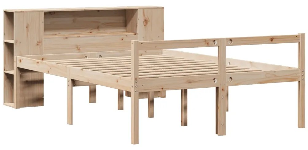 Cama com estante sem colchão 120x190 cm pinho maciço