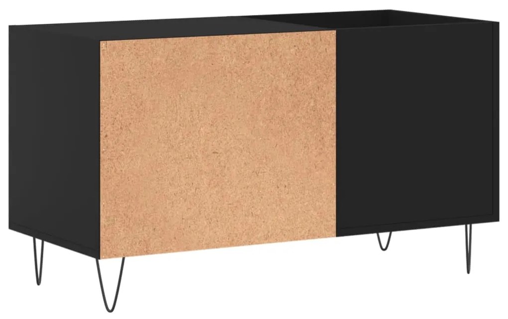 Armário para discos 85x38x48 cm derivados de madeira preto