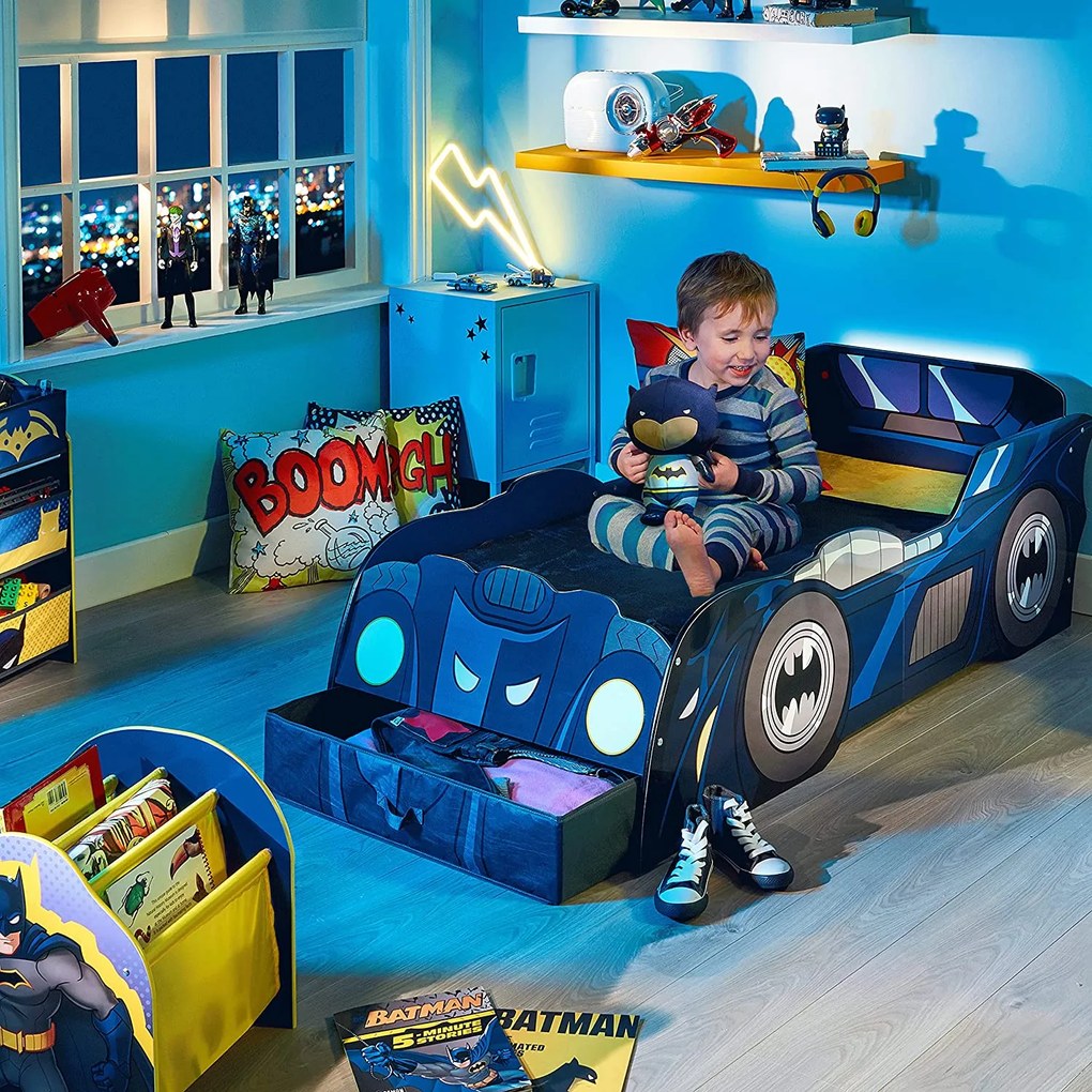 CAMA CRIANÇA BATMAN 158 (L) x 73 (L) x 54 (A) cm AZUL