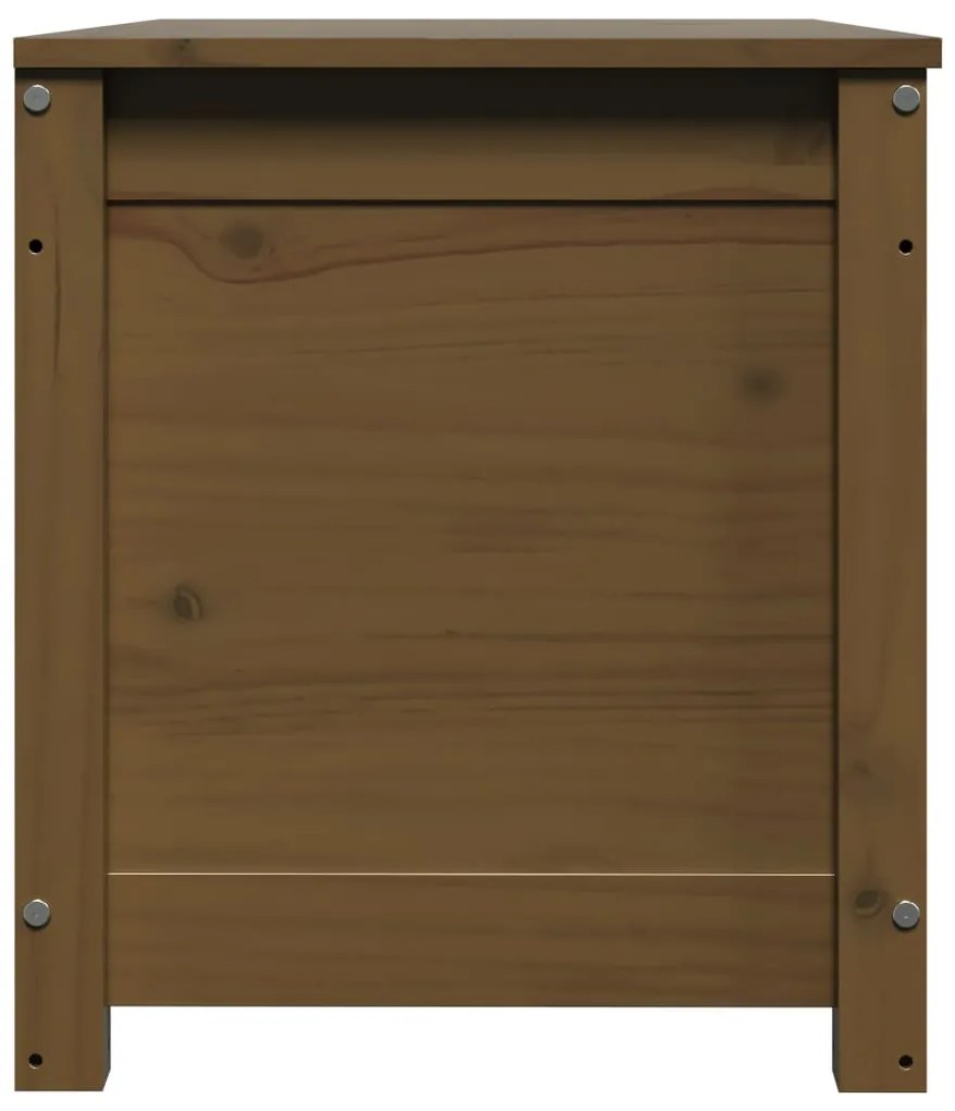 Caixa de arrumação 80x40x45,5 cm pinho maciço castanho-mel