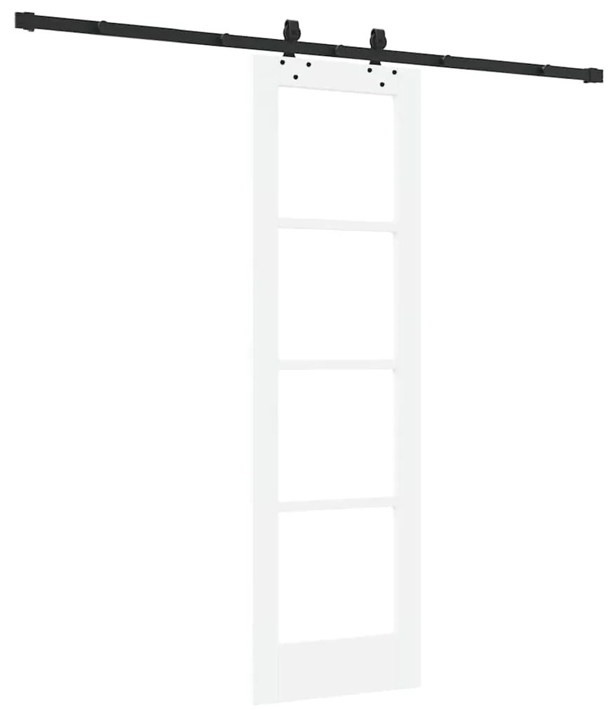 Porta Deslizante vidaXL com Hardware Branco 61x198.5 cm Madeira Maciça