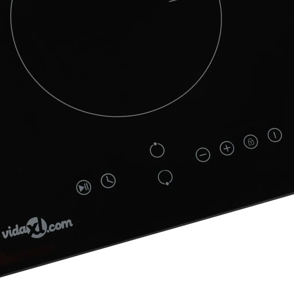 Placa de indução com 2 discos controlo tátil vidro 3500 W