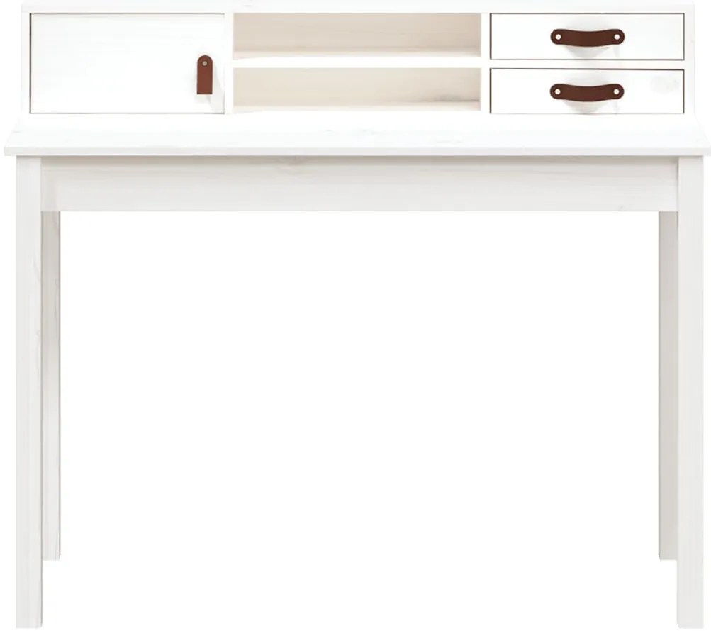 Secretária 110x50x93 cm madeira de pinho maciça branco