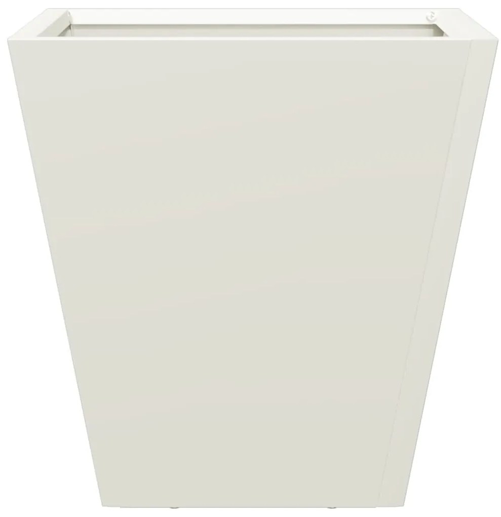 Vaso/floreira de jardim 2 pcs 30x30x30 cm aço branco