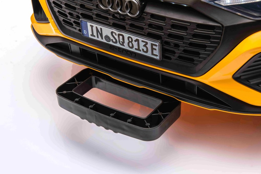 Carro elétrico para Crianças 12V Audi SQ8 Rodas de espuma EVA, Assento Couro ecológico Amarelo