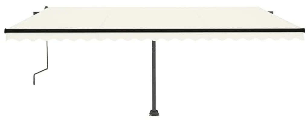 Toldo automático com LED e sensor de vento 500x350 cm cor creme