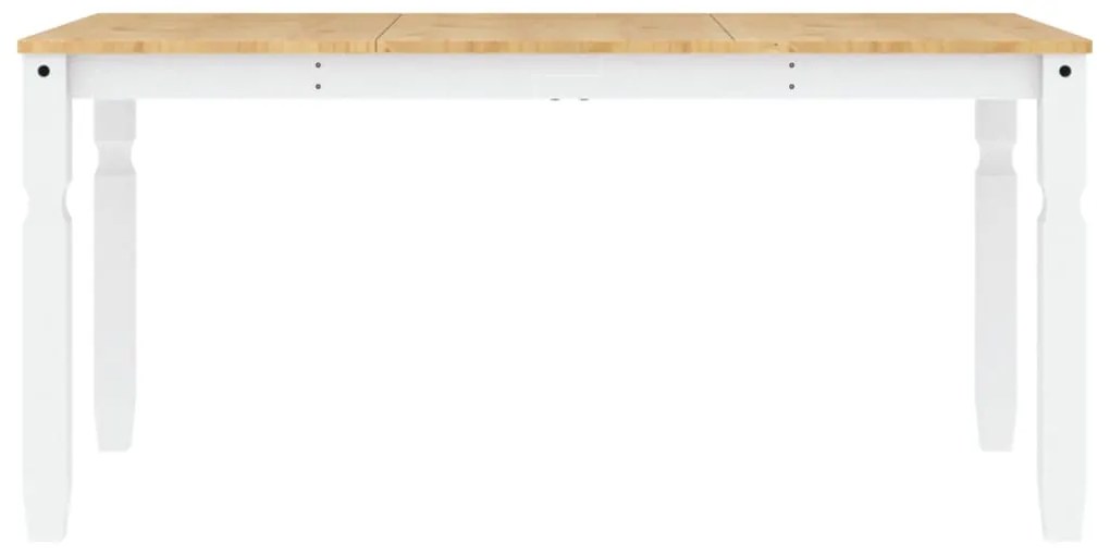 Mesa de jantar Corona 160x80x75 cm madeira pinho maciça branco