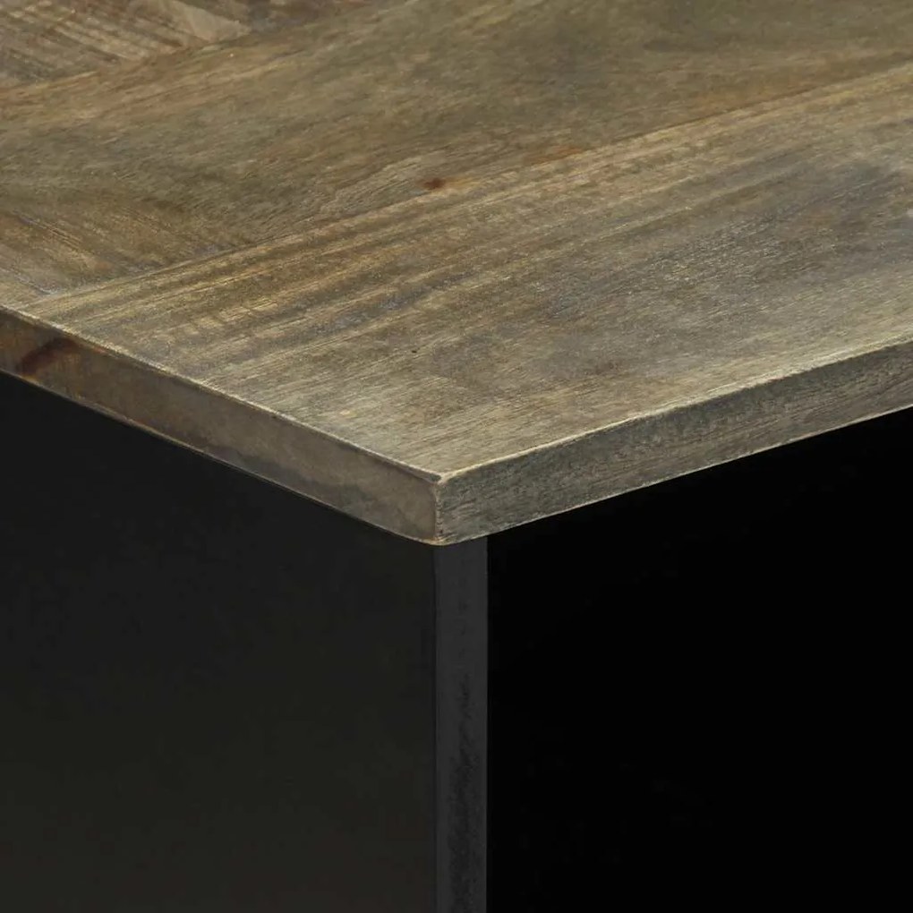 Mesa centro cinzento claro 80x50x40 cm madeira mangueira maciça
