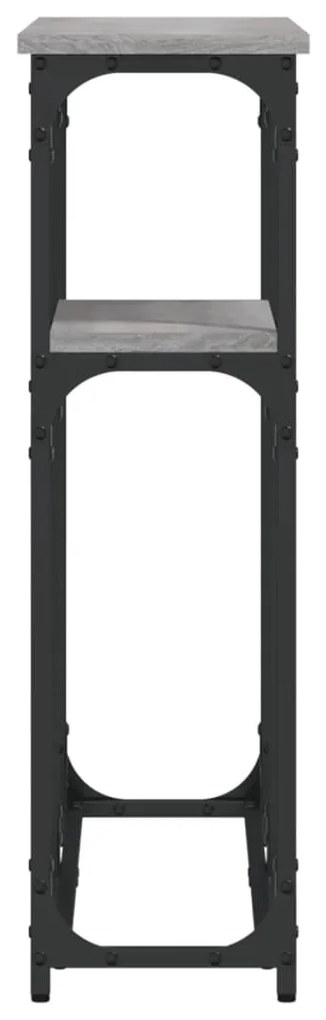 Mesa consola 90x22,5x75 cm derivados de madeira cinzento sonoma