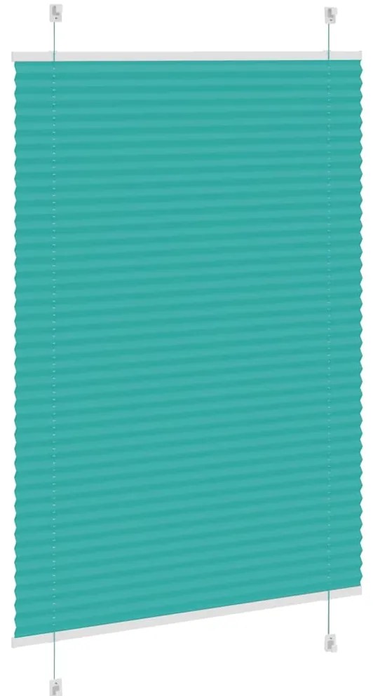 Gasolina verde Plissada Cega 100x100 cm Largura Tecido 99,4 cm