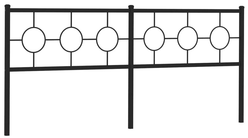 Cabeceira de cama 193 cm metal preto