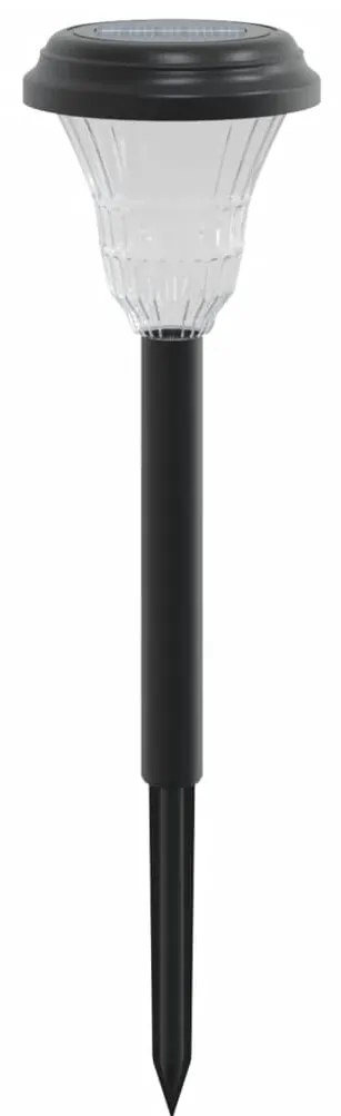 Luzes solares para caminhos com espigões 12 pcs branco