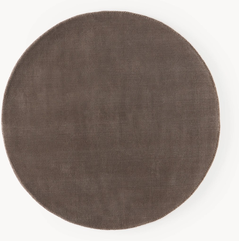 Tapete redondo em lã artesanal Zayne