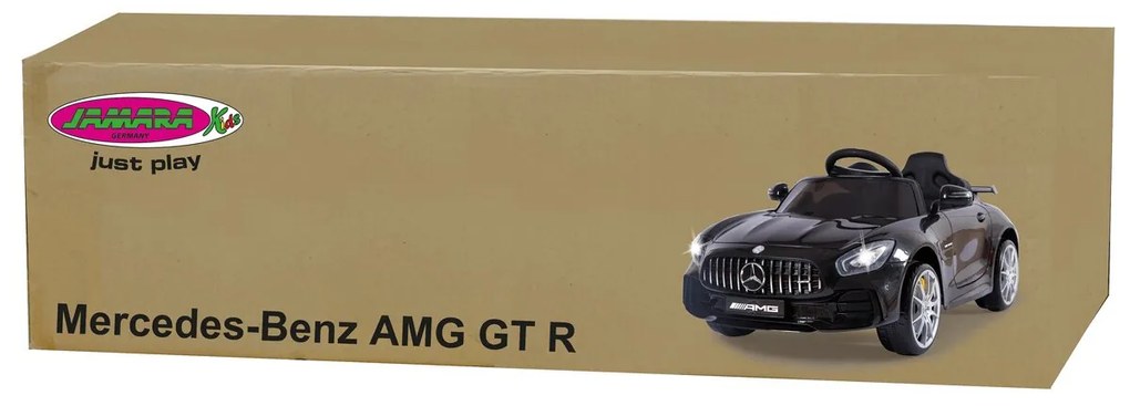 Carro elétrico infantil Bateria 12V Mercedes-Benz AMG GT R Controlo remoto 2,4GHz Preto