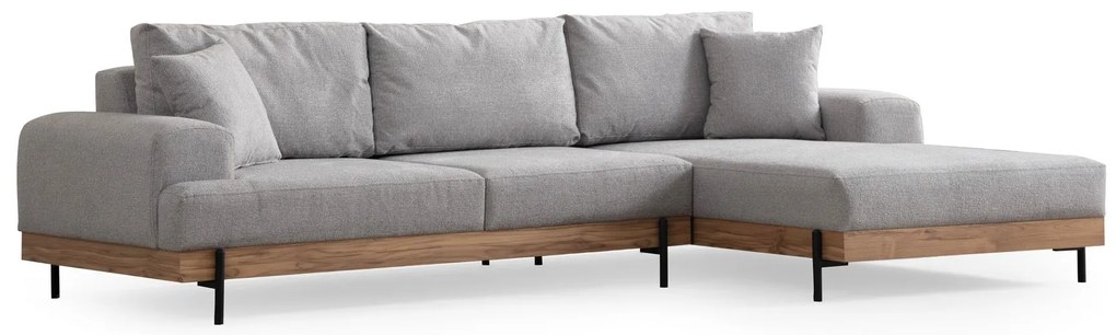 Sofá de Canto Eti – Cinzento – 280 x 170 cm