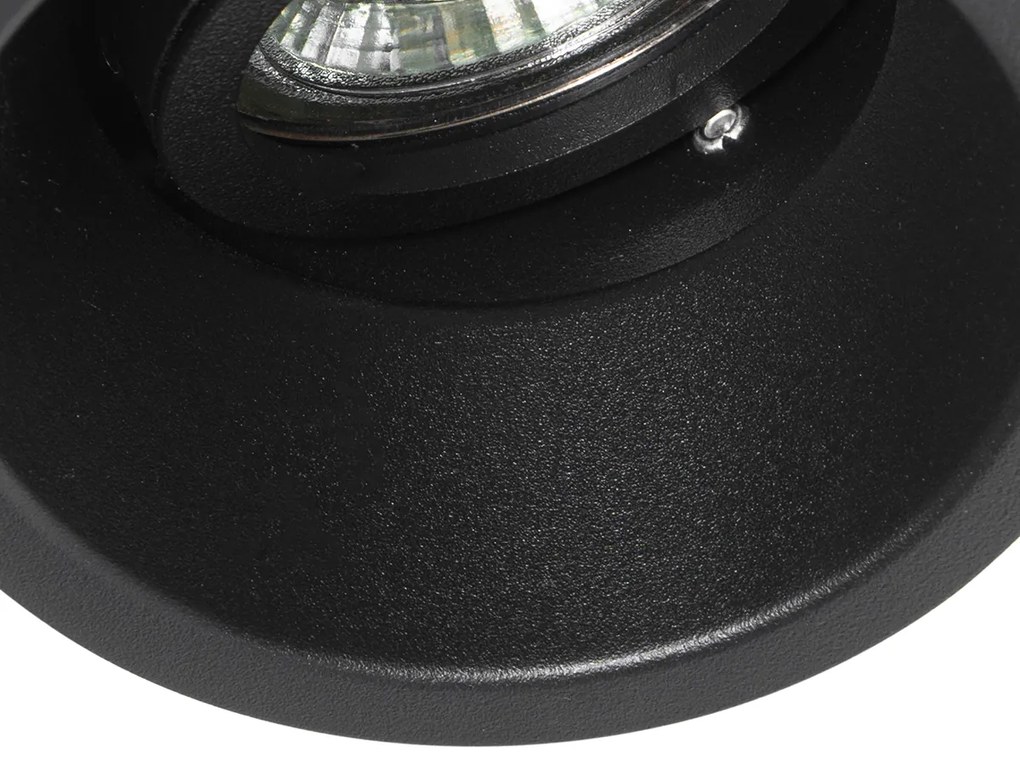 LED Refletor inteligente embutido preto ajustável incluindo WiFi GU10 - Liga Moderno