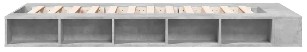 Estrutura de cama 100x200 cm derivados de madeira cinza sonoma