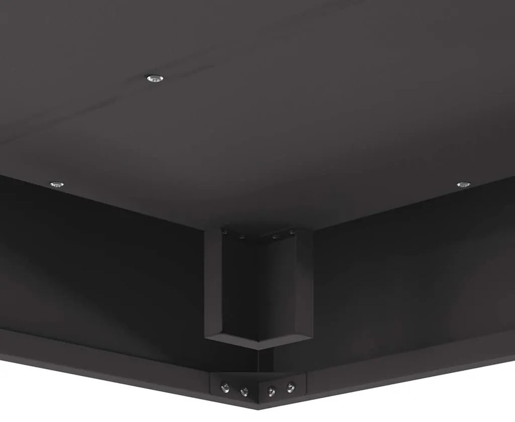 Fogueira VidaXL Quadrada Preta 80x80x40 cm Aço