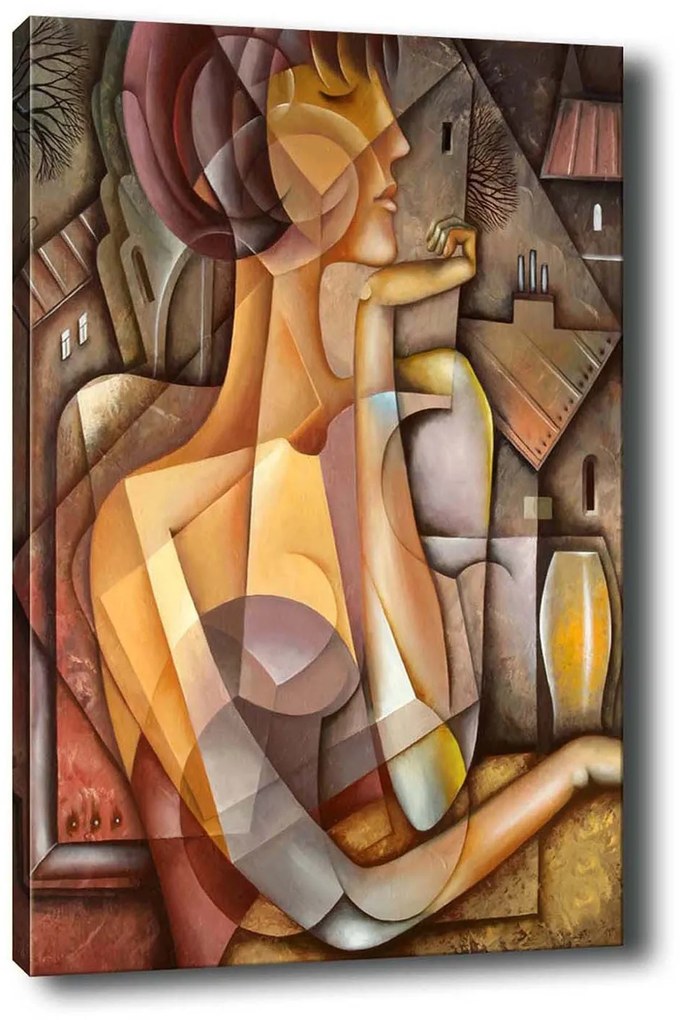 Pintura Decorativa em Tela 314553080 – Multicolor – 50 x 70 cm